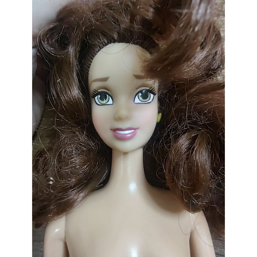 Disney Belle Doll Mattel Beauty & the Beast Disney Nude Yellow Earrings D98